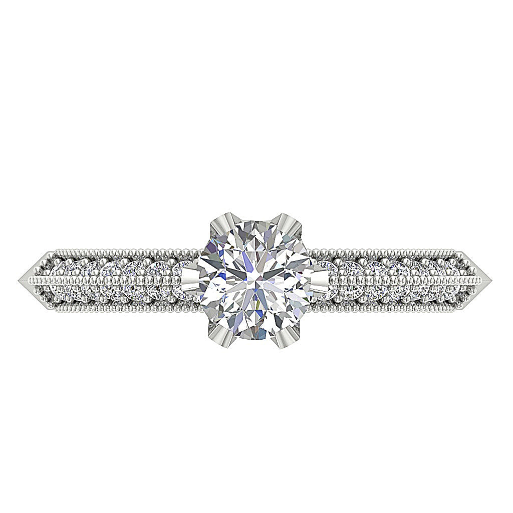 TopViewRoundDiamondRing14kWhiteGold