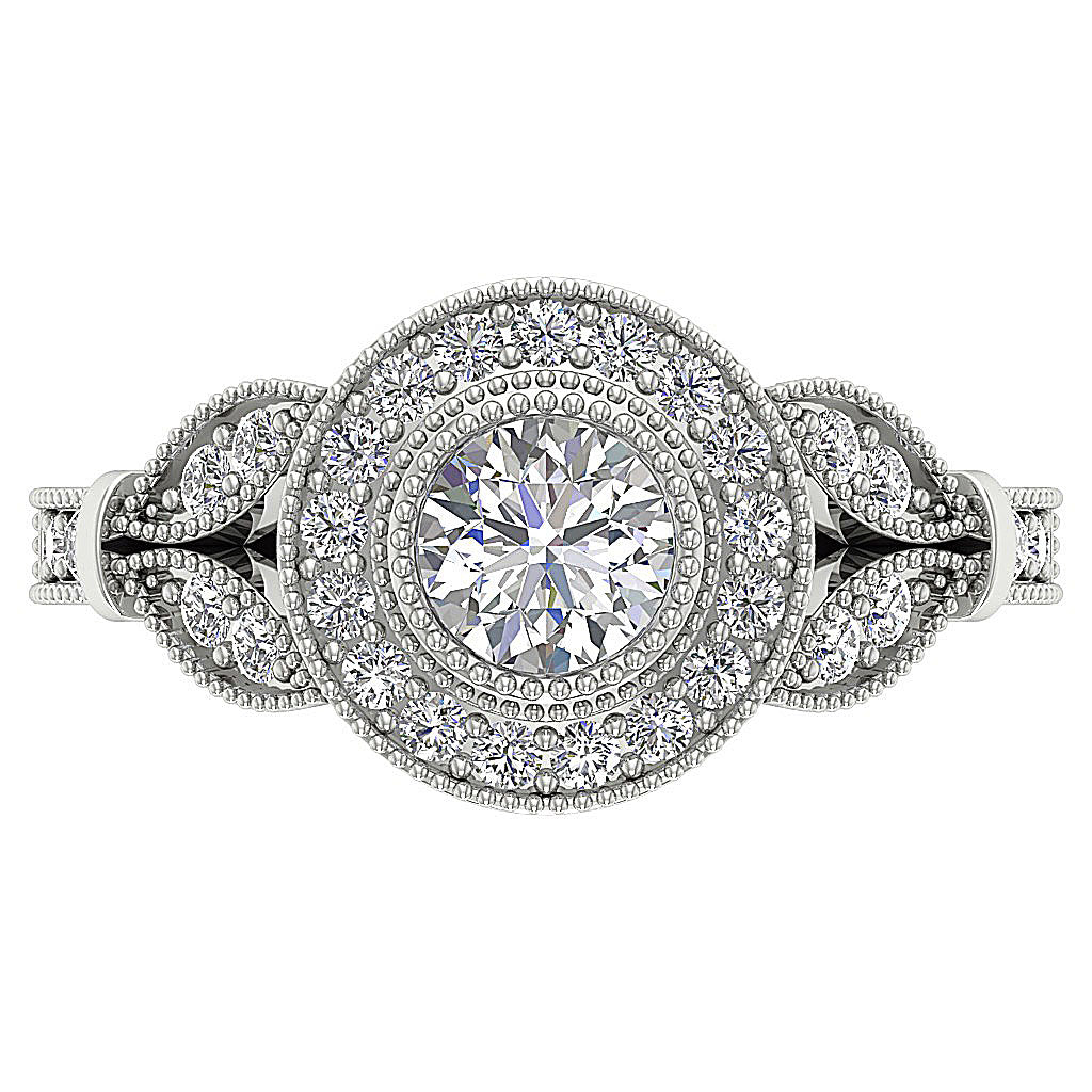 TopViewRoundDiamondRing14kWhiteGold