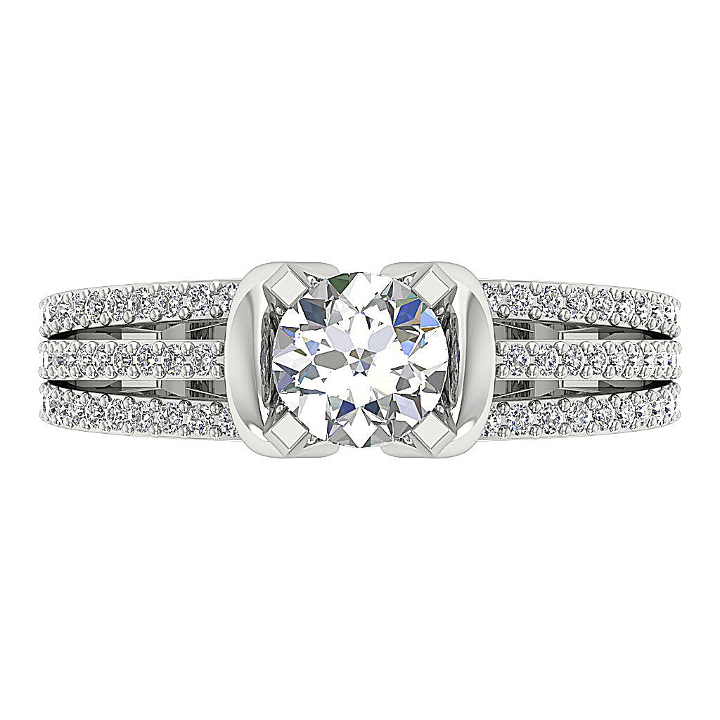 TopViewRoundDiamondRing14kWhiteGold