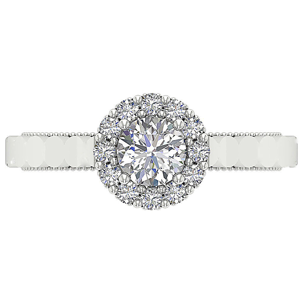 TopViewRoundDiamondRing14kWhiteGold