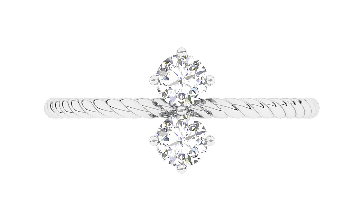 TopViewRoundDiamondRing14kWhiteGold