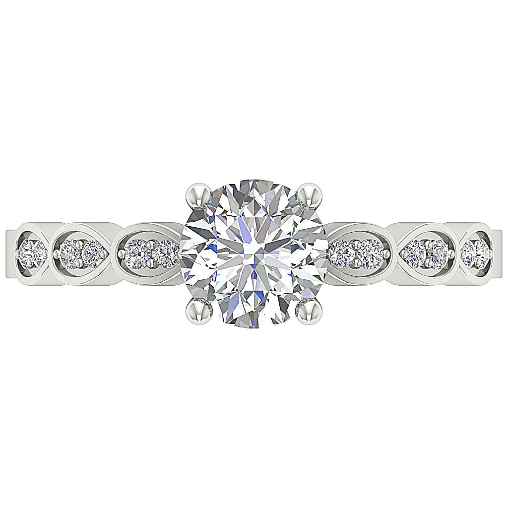 TopViewRoundDiamondSolitaireAnniversaryRingSet