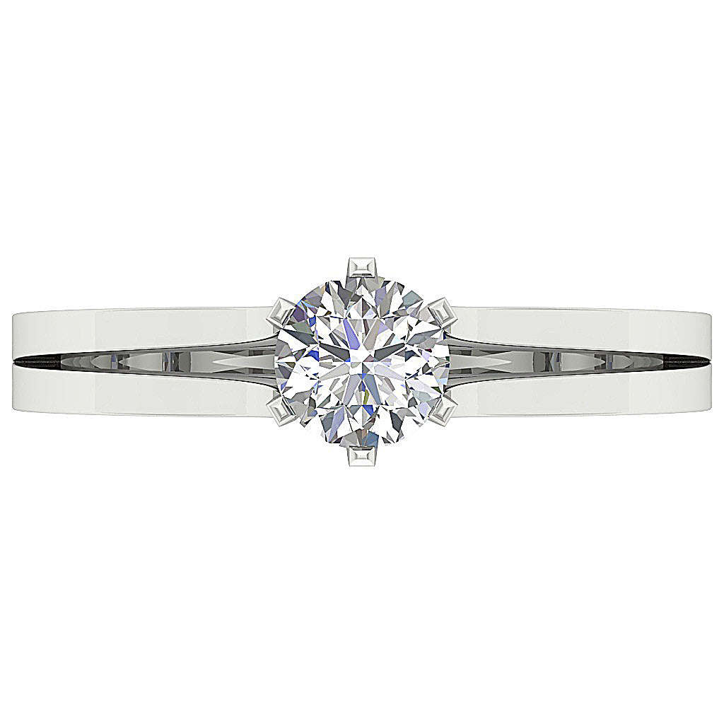 TopViewRoundDiamondSolitaireAnniversaryRingSet