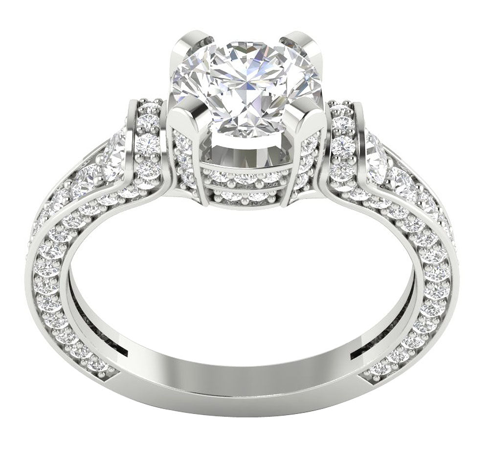 UniqueGenuineDiamond14kSolidGoldRing