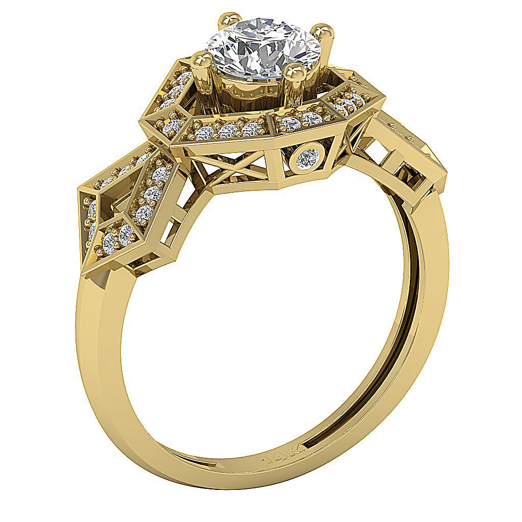 VintageSolitaireRing14kYellowGold
