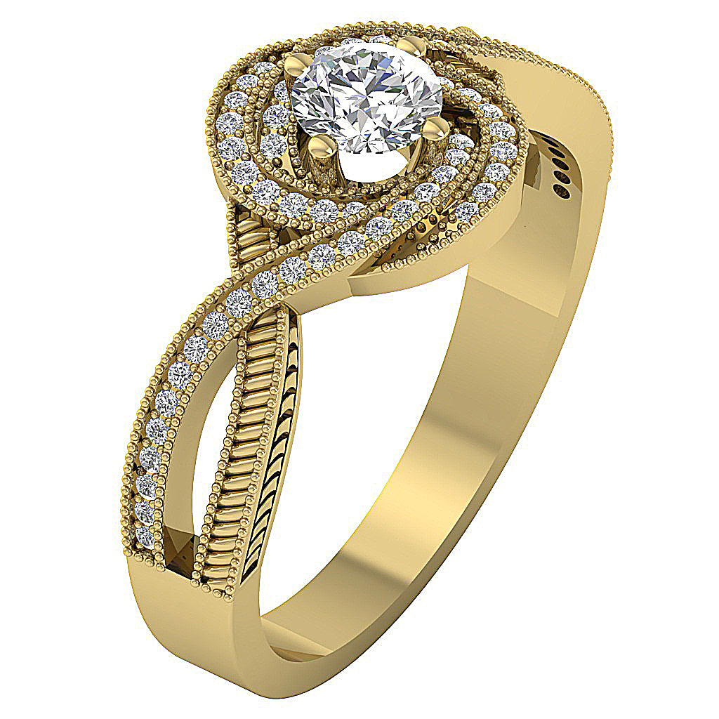 VintageSolitaireRing14kYellowGold