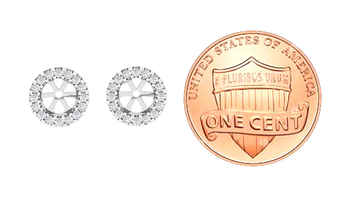 14KWhiteGoldJacketEarringWithCoin