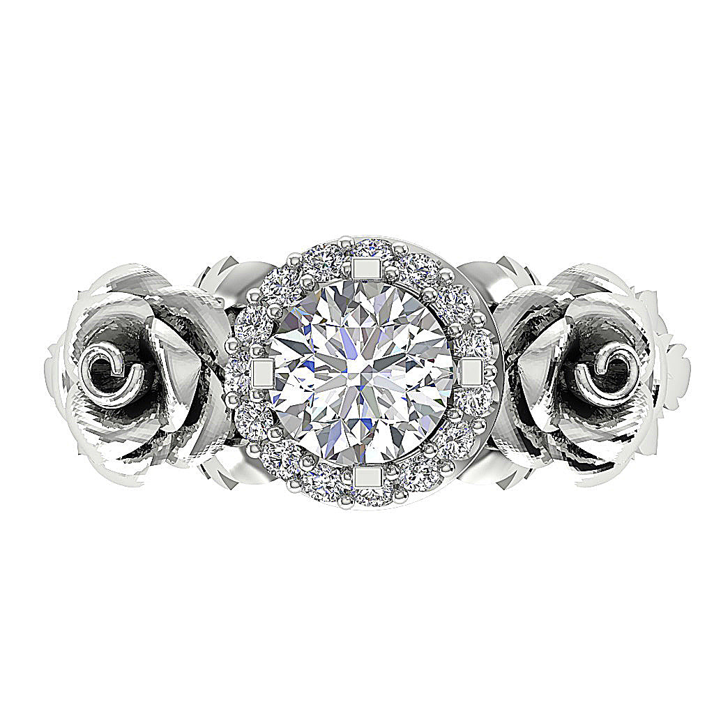 14KWhiteGoldNaturalDimondRing