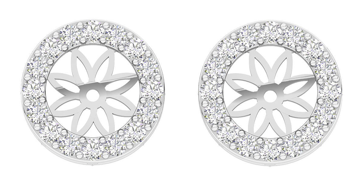 14KWhiteGoldProngSetDiamondEarring