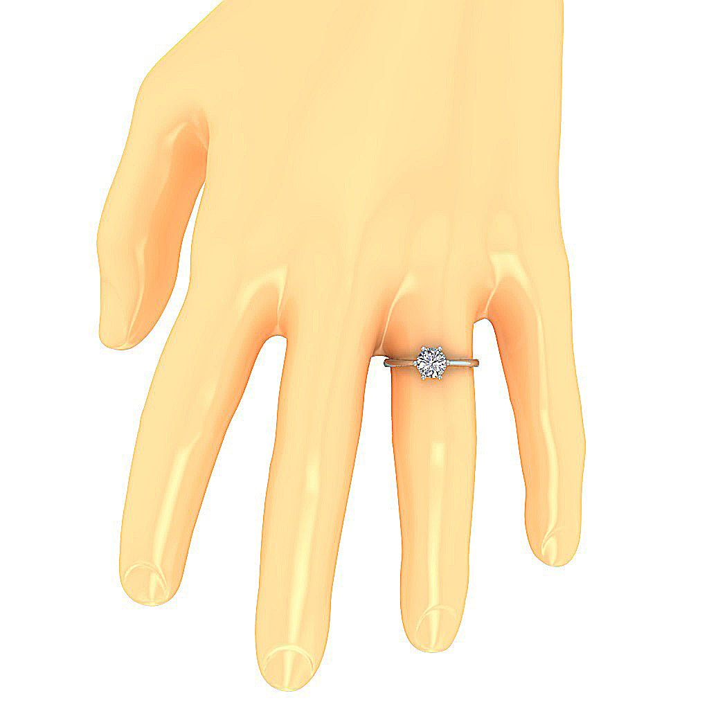 WhiteGoldSolitaireRingonFinger
