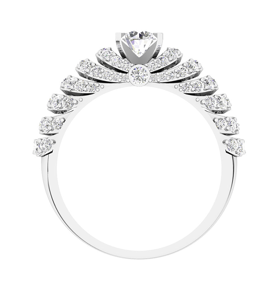 The Cason Excellent Designer Natural Diamond Solitaire Engagement Ring 14k Gold