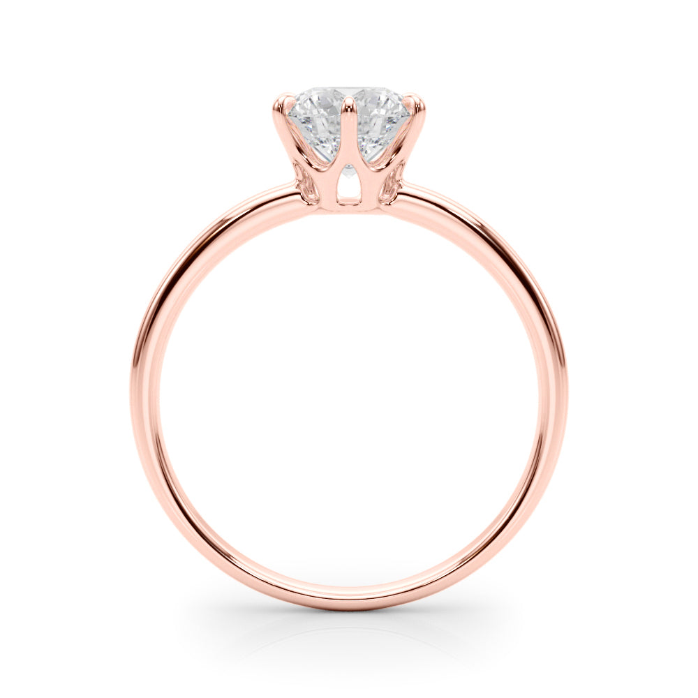 VS-F Lab Diamond Ring in Rose Gold.