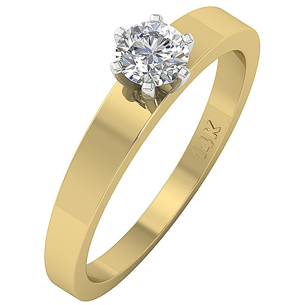 High-profile 6-prong architectural setting for 3.50ct diamond