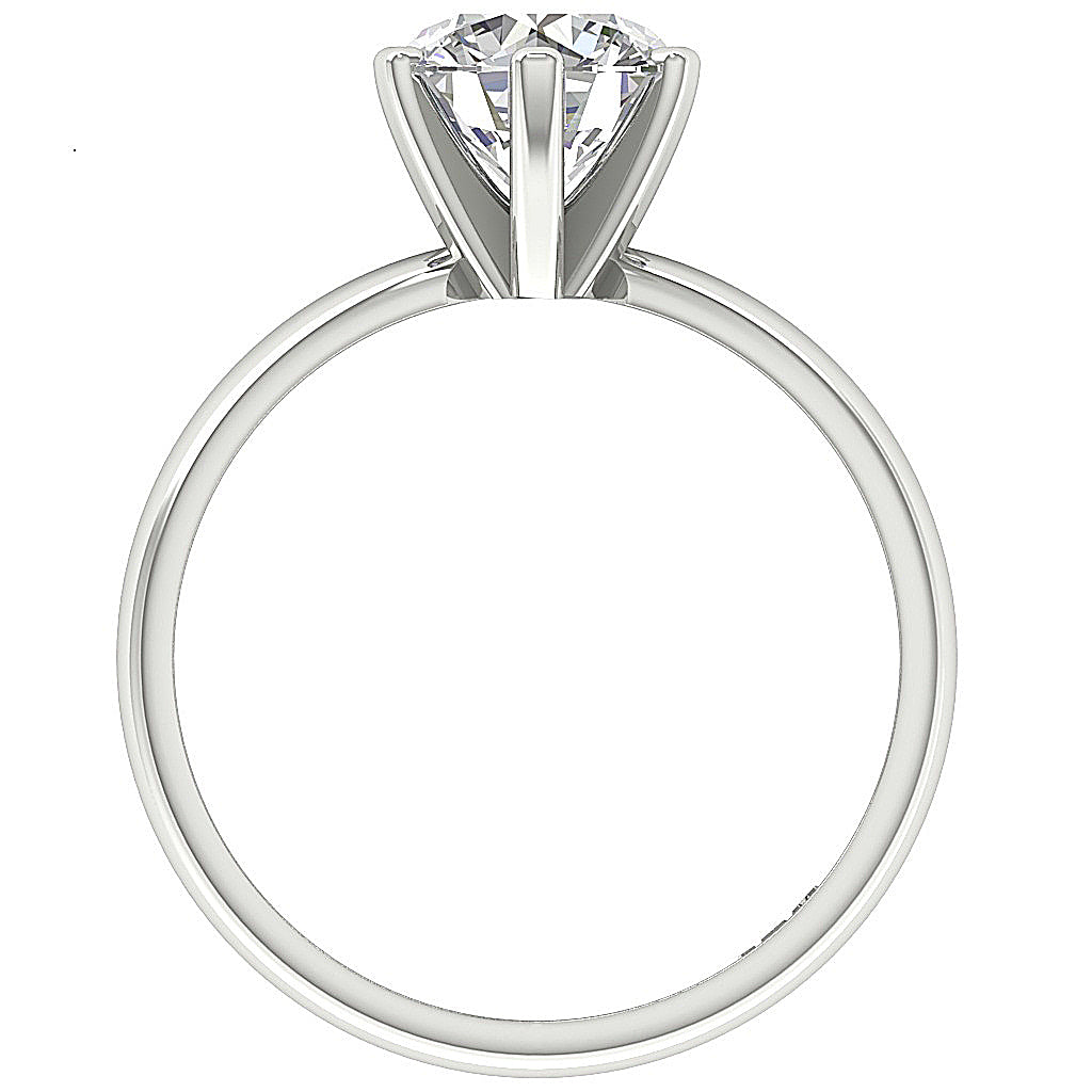 Top view showing the brilliance of F color VS clarity diamond.