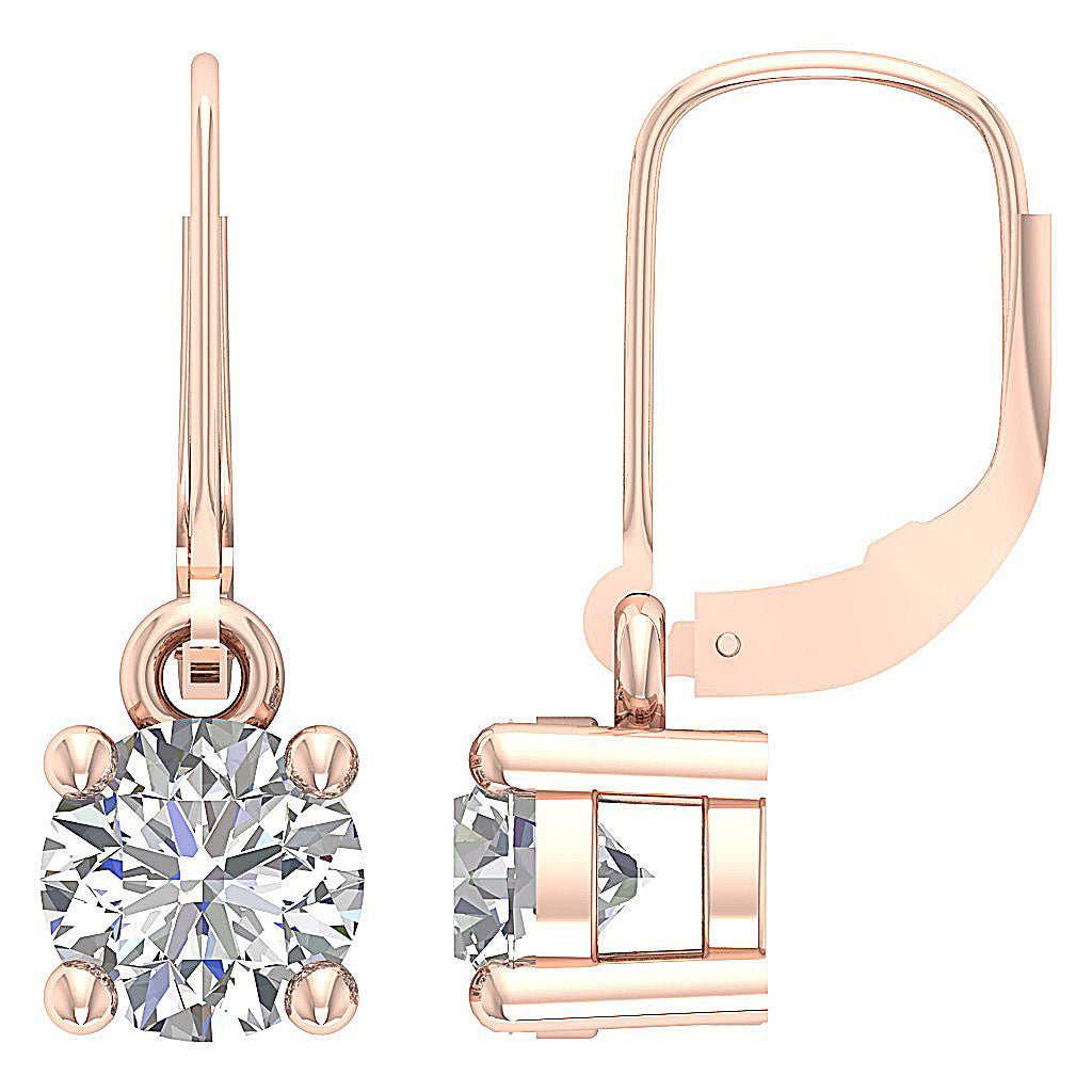 Ethical Jewelry Sparkle lab grown diamond stud earrigs.14K Rose gold