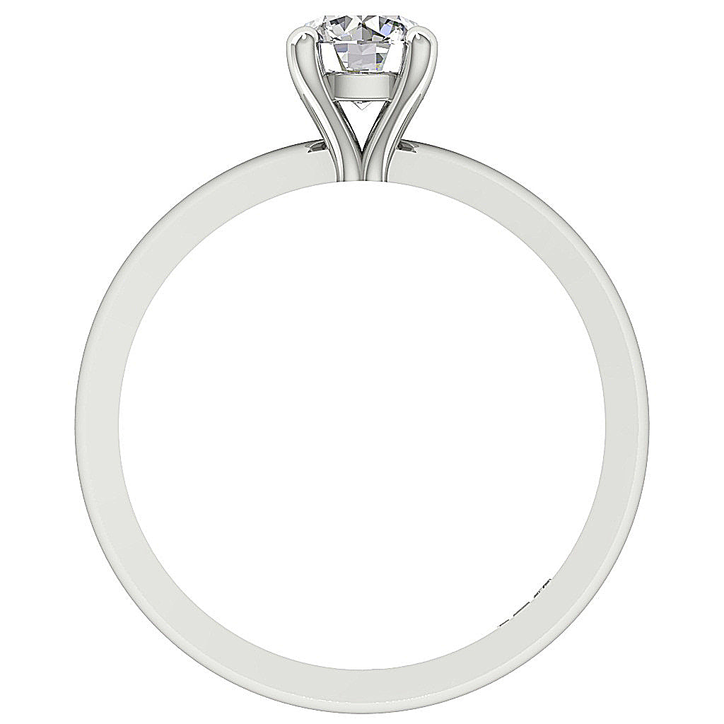 High-set 4-prong basket design for 4 carat lab diamond