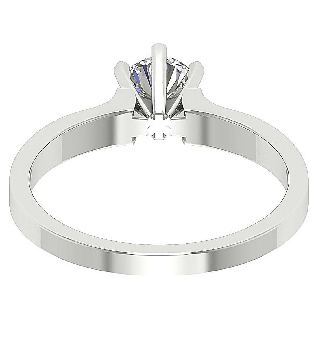 Back angle of a magnificent 4 carat lab-grown diamond ring