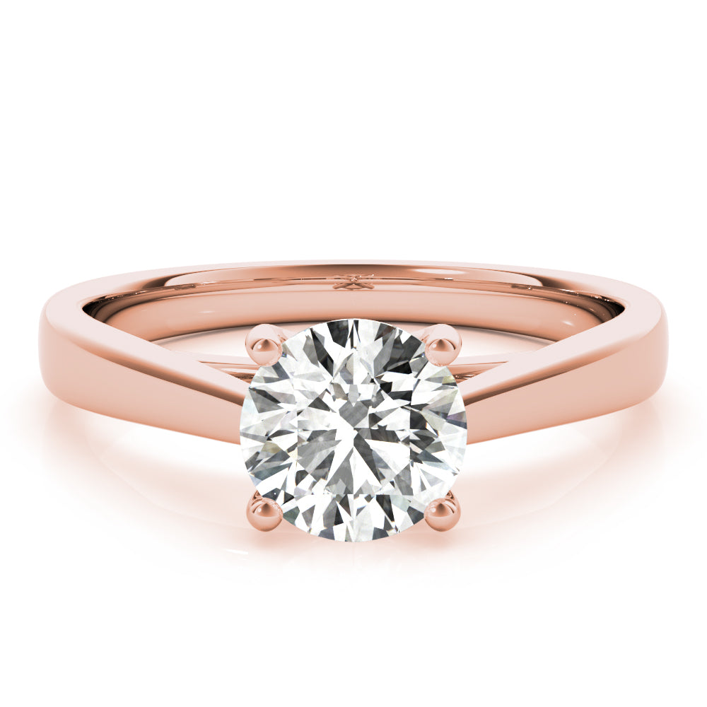 Elegant 14K Rose Gold Lab Grown Diamond Engagement Ring