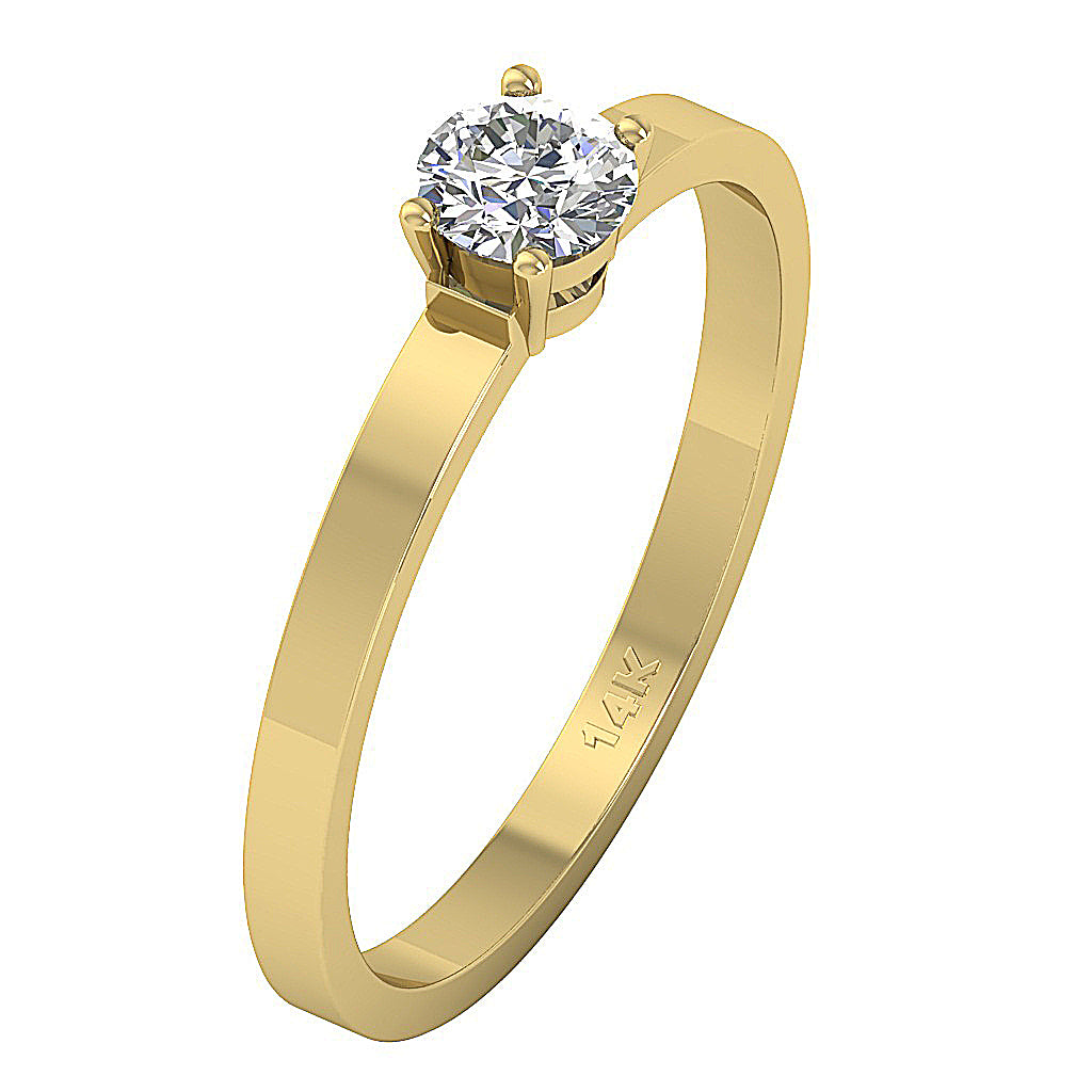 Massive 4.00 Carat VS-F Lab Grown Diamond on 14K Gold Flat Band.