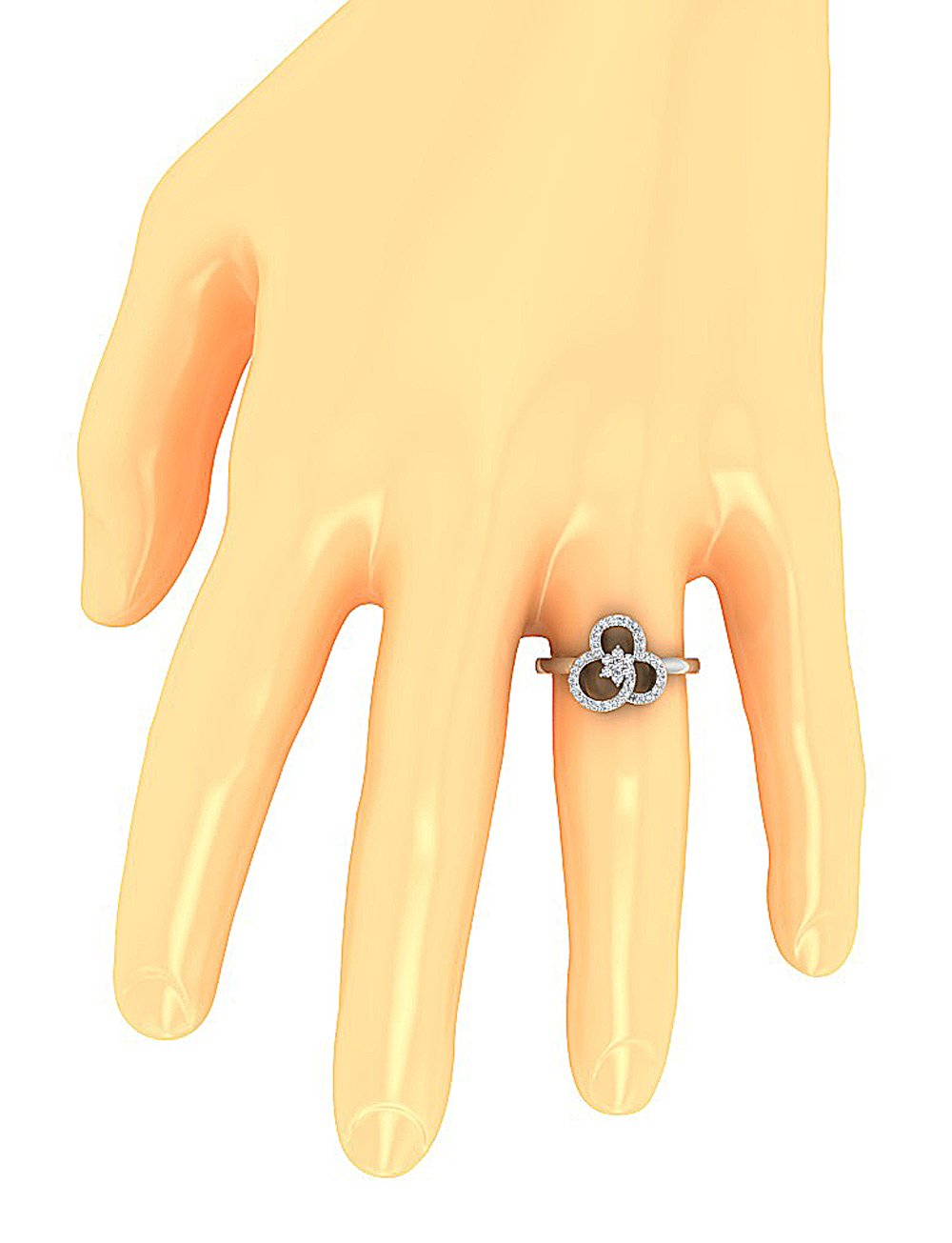 Genuine Diamond Round Cut 14K Solid Gold Ring Diamond Ring SI1 G 0.40 Ct 11.80MM