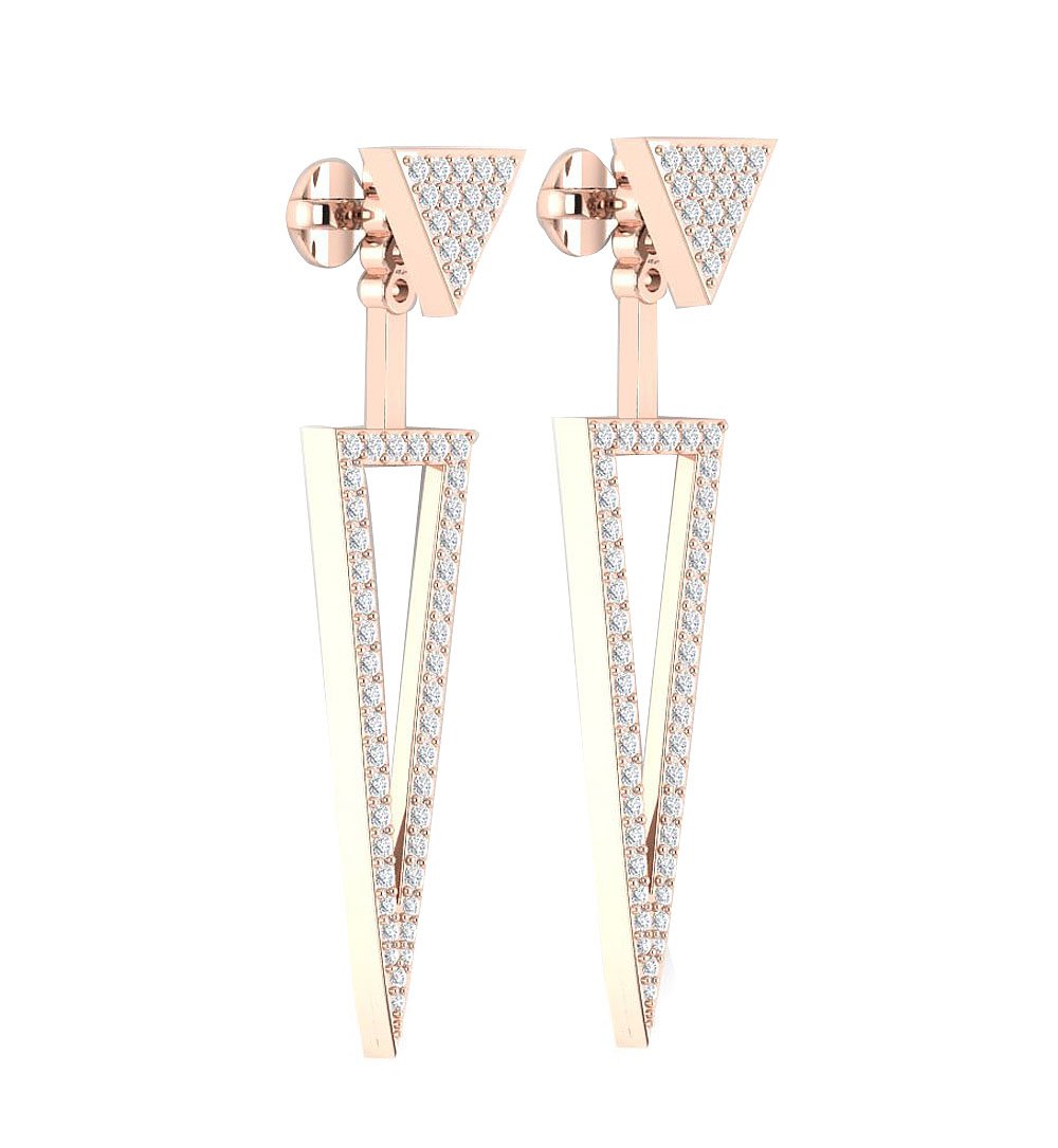 14k/18k Solid Gold Natural Diamonds I1 G 1.00 Ct Removable Jacket Studs Earrings Prong Set 9.00MM