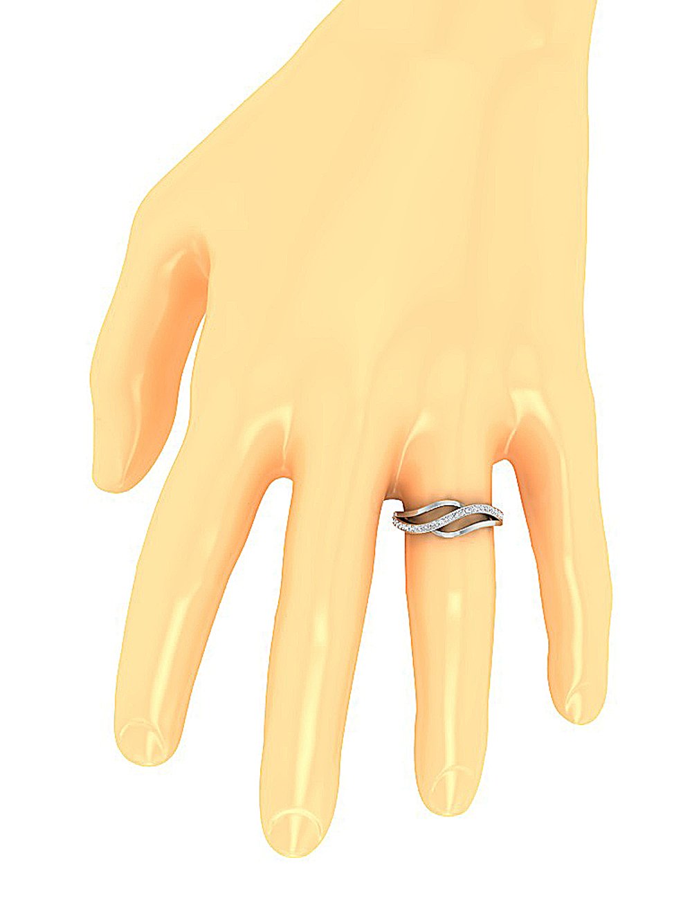 7.25 MM Designer Engagement Ring Natural Diamond I1 G 0.25 Ct 14K Solid Gold Prong Set