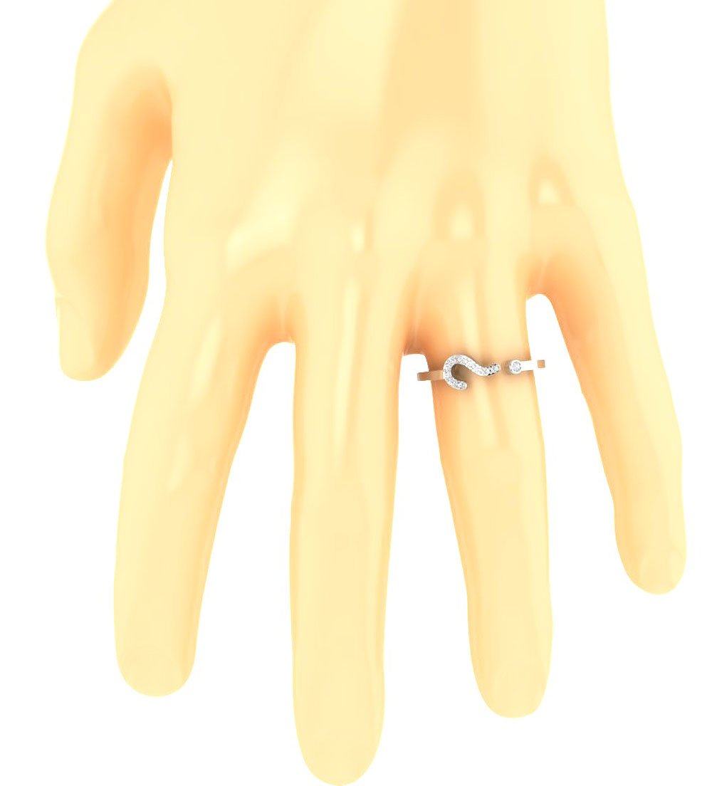 Genuine Diamond Ring 14K Solid Gold Prong & Bezel Set SI1 G 0.15 Ct 5.95 MM