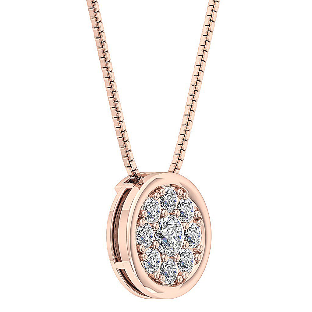 Prong Set Love Wedding Pendants Genuine Diamond VVS1/VS1/SI1/I1 1.00 Ct 14k/18k White Yellow Rose Gold