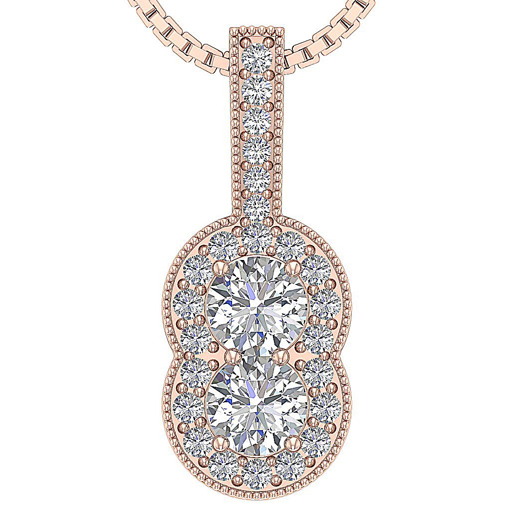 SI1/I1 G 1.00 Carat Unique Fashion Pendants 14k/18k Gold Genuine Diamonds
