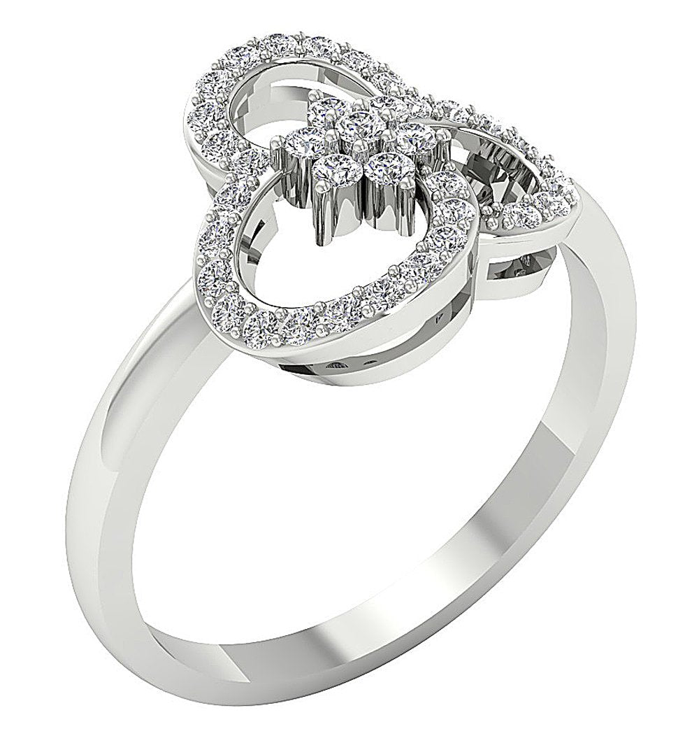 Genuine Diamond Round Cut 14K Solid Gold Ring Diamond Ring SI1 G 0.40 Ct 11.80MM