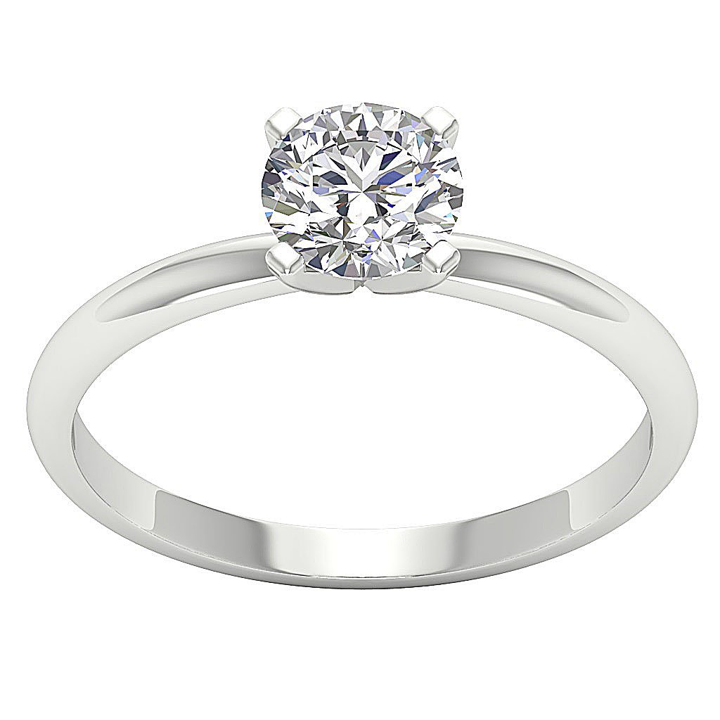 14KWhiteGoldRoundDiamondRing