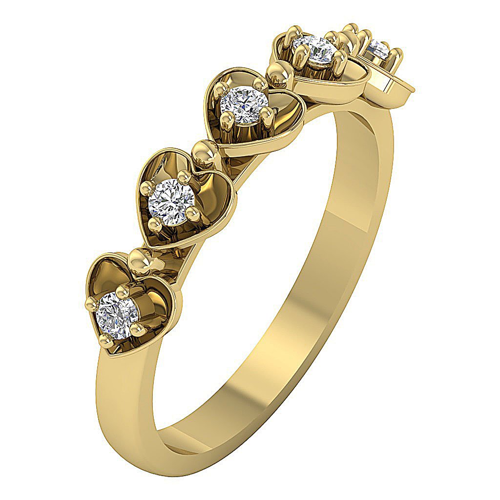 Genuine Round Diamond Designer Wedding Ring Natural Diamond Prong Set SI1 G 0.30 Ct 14K White Yellow Rose Gold 4.80MM