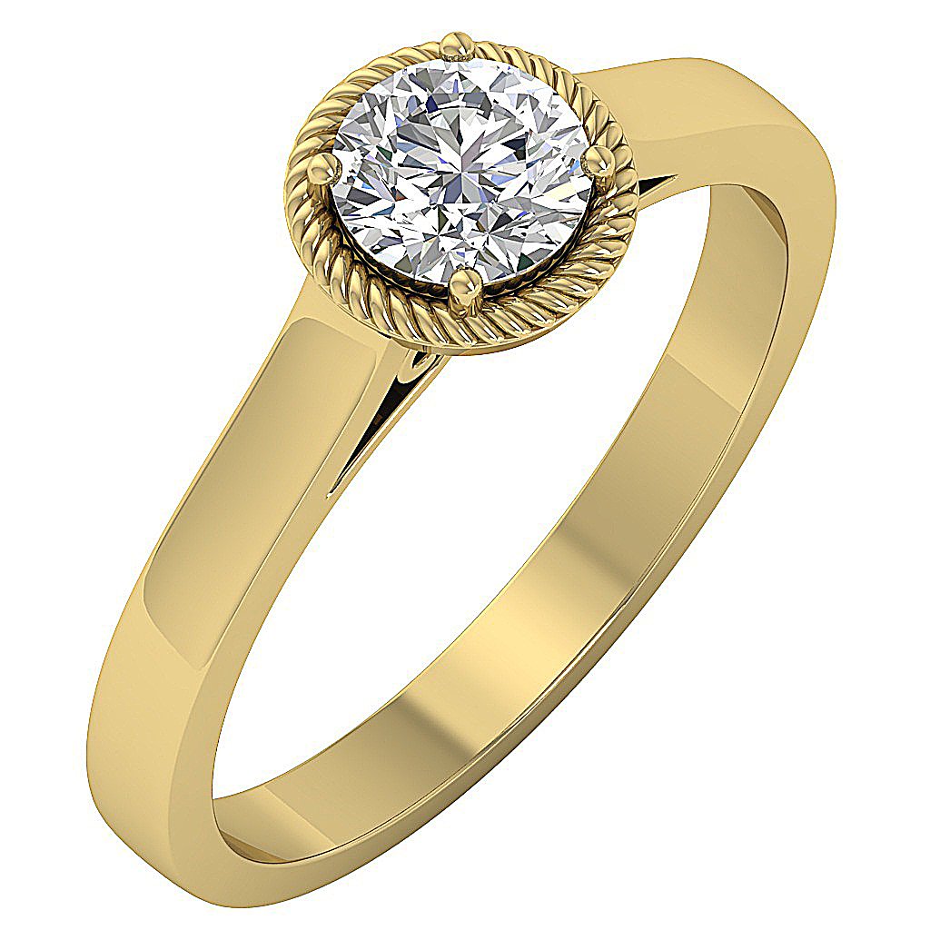 Natural Diamond Vintage Solitaire Engagement Ring SI1 G 0.85 Ct 14k White Gold Prong Set