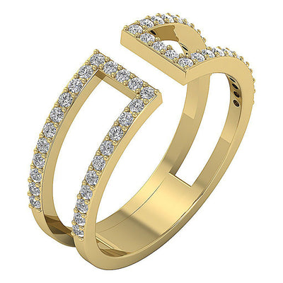 Open Prong Set Wedding Ring I1 G 0.55 Ct Round Diamond 14k White Yellow Rose Gold