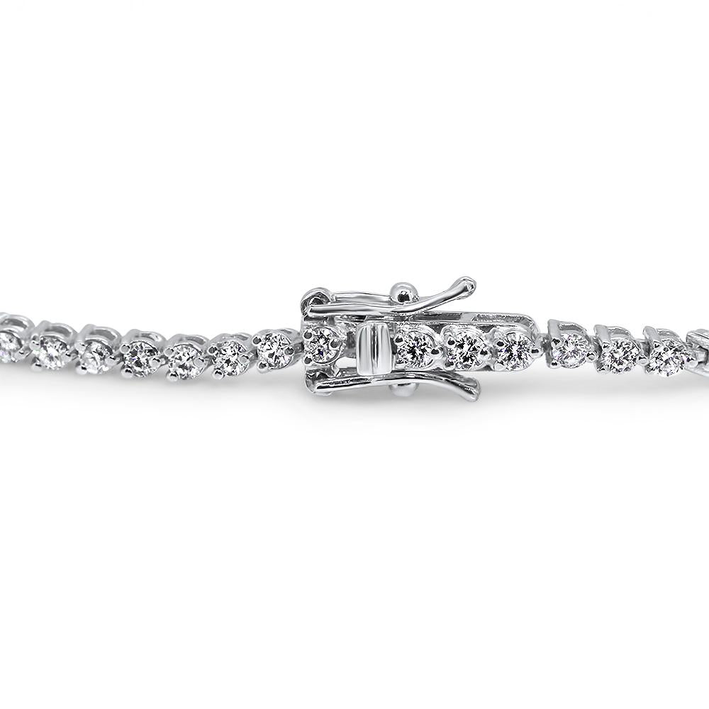 VS1/SI1/I1 14k Solid Gold G 2.50Ct Tennis Bracelet Natural Diamonds Prong Set 7.00Inch