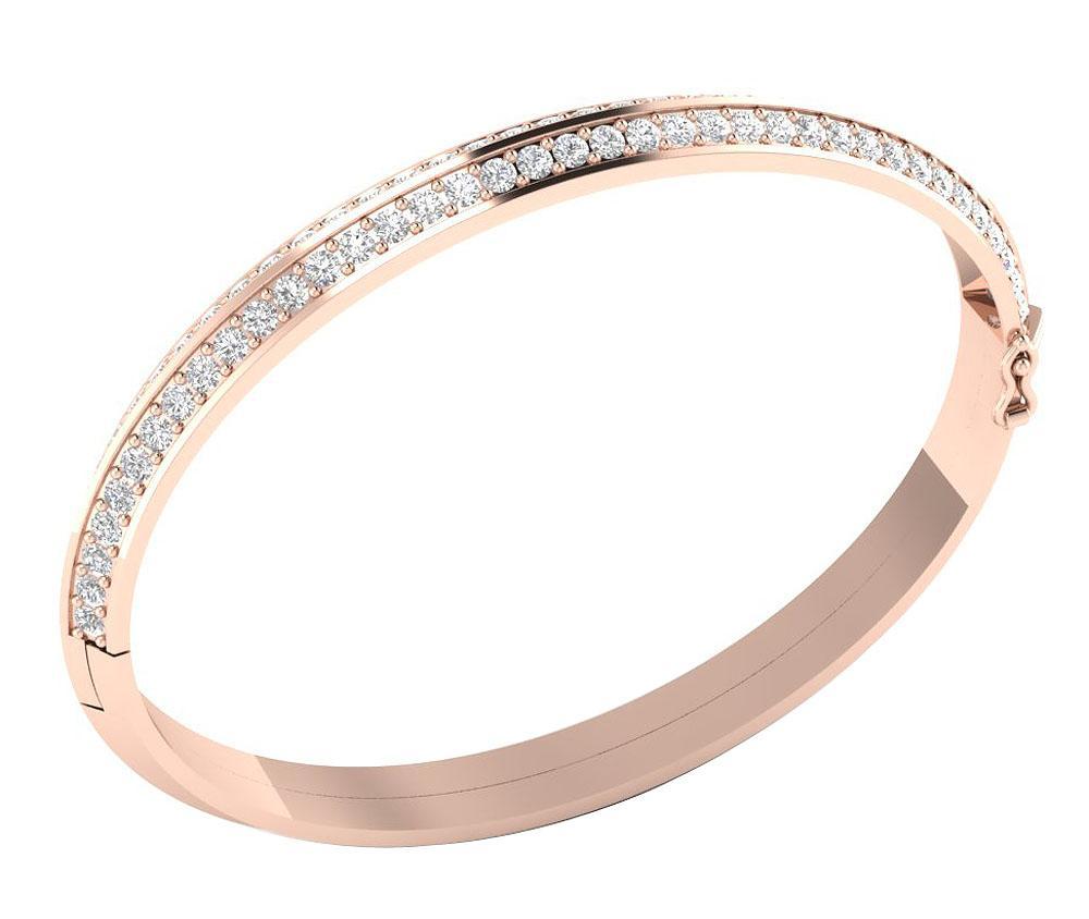 Diamond Bangles VVS1/VS1/SI1/I1 2.85Ct Natural Diamonds 14k/18k Gold