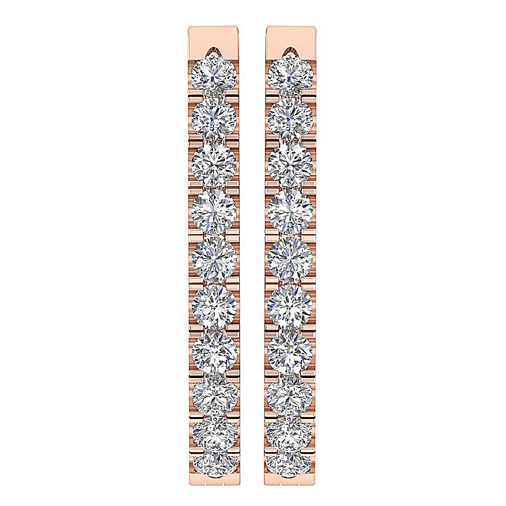 14k Rose Gold Anniversary Earring