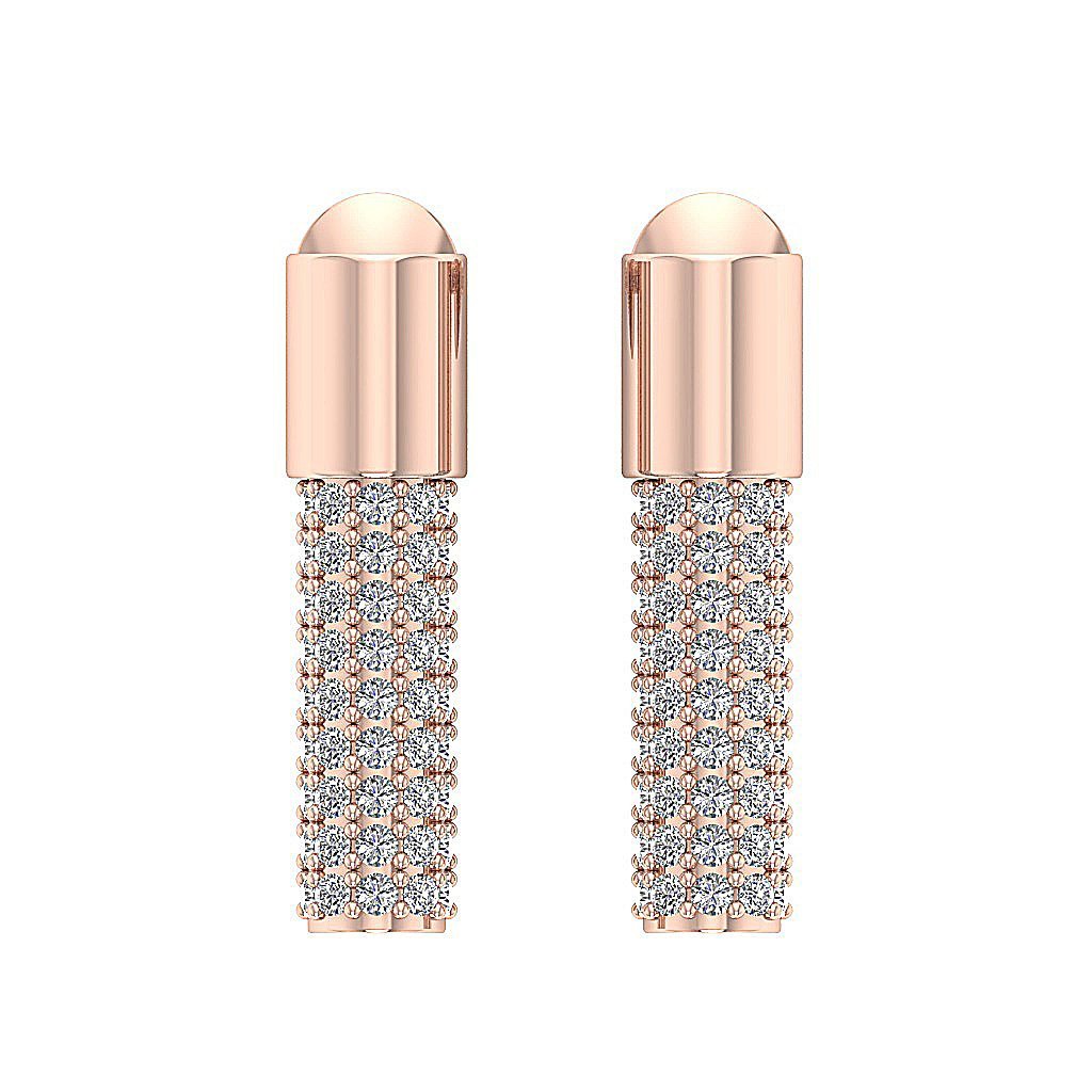 Fashion Anniversary Earrings Round Diamond VVS1/VS1/SI1/I1 G 0.40 Ct 18k/14k Solid Gold Prong Set