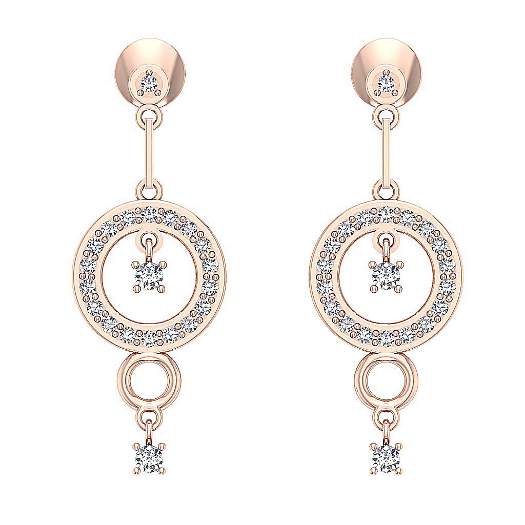 14kRoseGoldDangleEarring