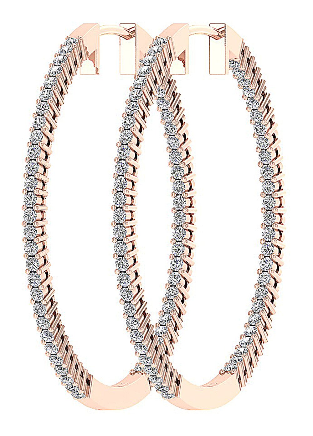 14kRoseGoldHoopsEarring
