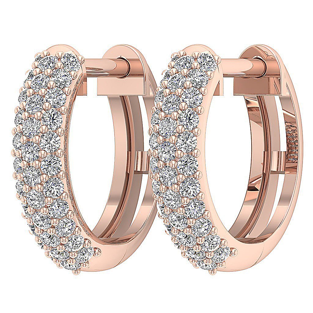 14kRoseGoldHoopsAnniversaryEarring