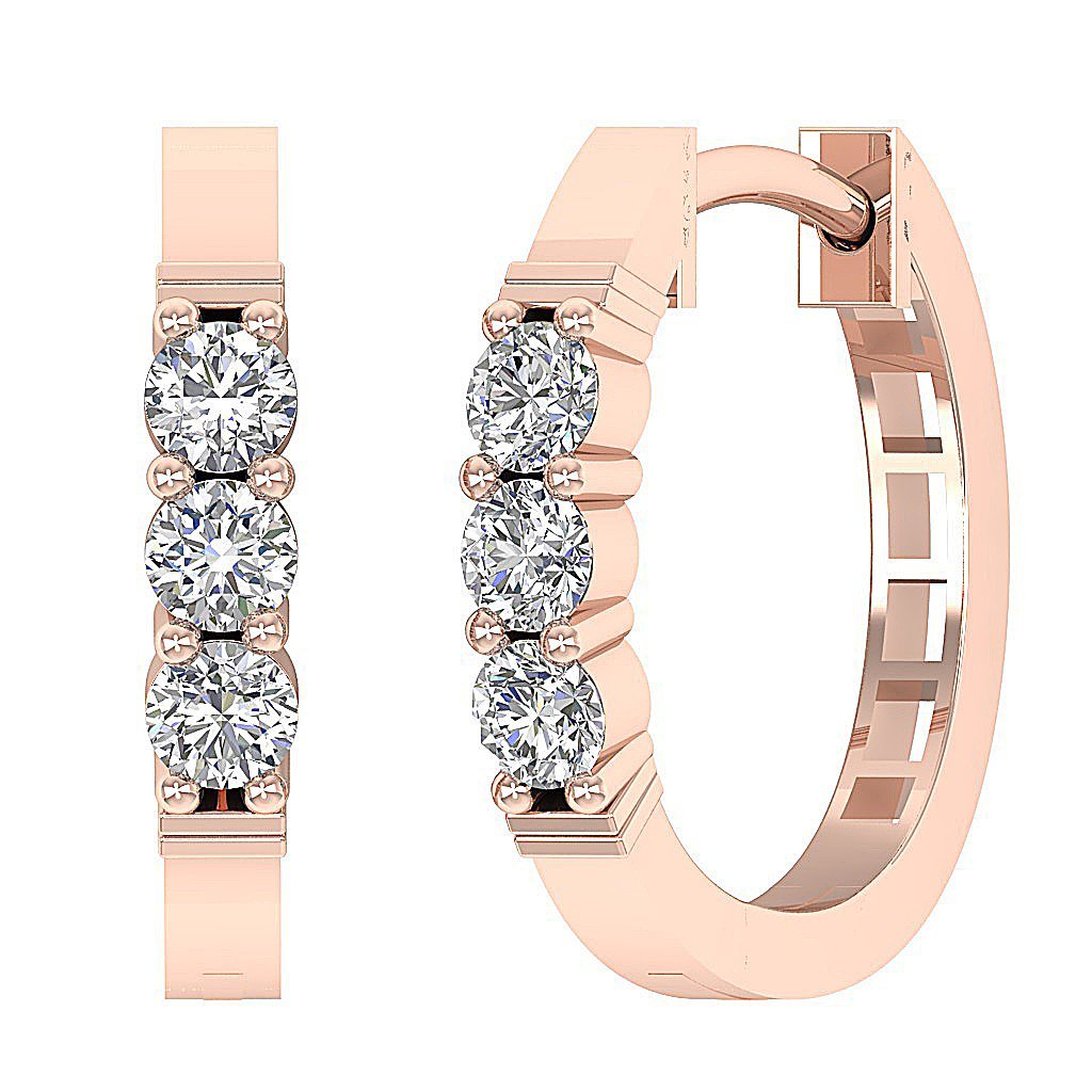 14kRoseGoldProngSetAnniversaryEarring