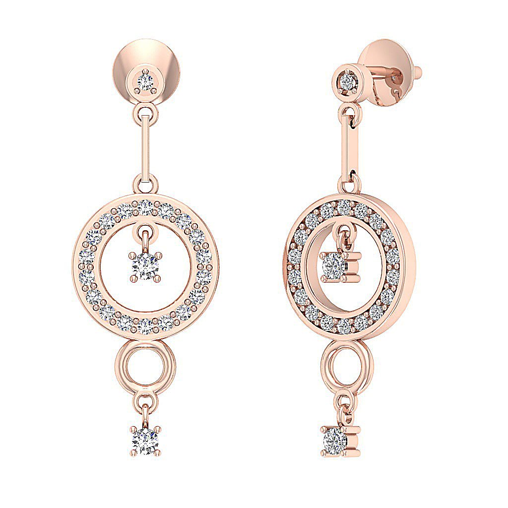 14kRoseGoldProngSetEngagementEarring