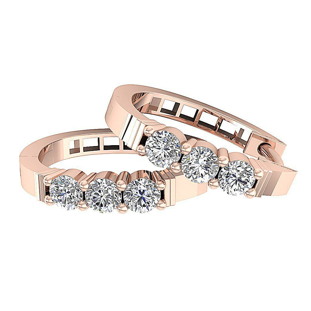 14kRoseGoldSmallHoopsWeddingEarring