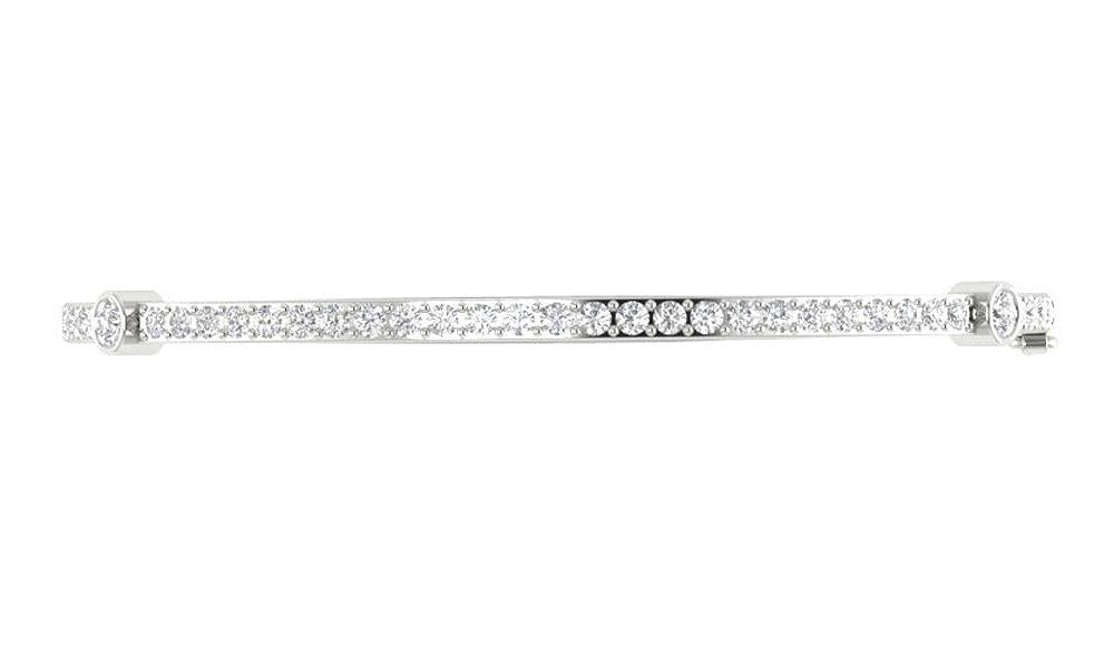 Diamond Bangles VVS1/VS1/SI1/I1 1.45Ct 14k/18k Solid Gold Natural Diamonds Prong & Bezel Set