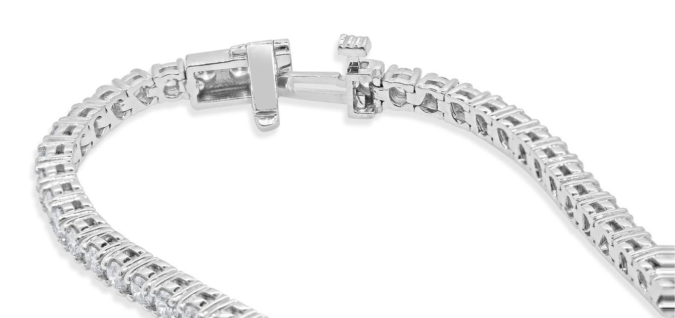14k Solid Gold Tennis Bracelet 7.75Ct VS1/SI1/I1 Prong Set Round Diamonds 7.00Inch
