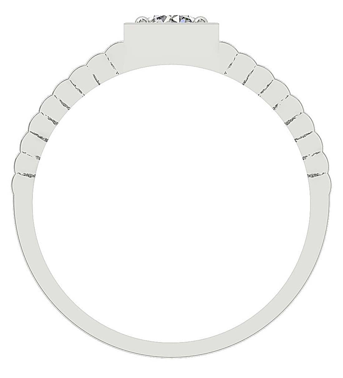 Men Solitaire Anniversary Ring Round Diamond SI1/I1 G 0.55 Ct 14k Solid Gold Prong Set