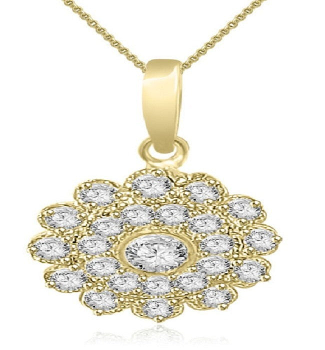 Fashion Pendants I1/SI1 G 0.65 Carat 14k/18k White Yellow Rose Gold Natural Diamond