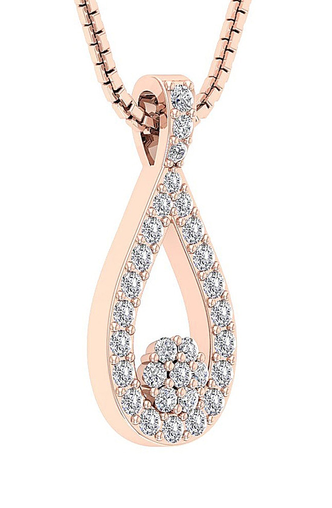 Fashion Pendants 14k/18k White Yellow Rose Gold I1/SI1 G 0.50 Carat Natural Diamond