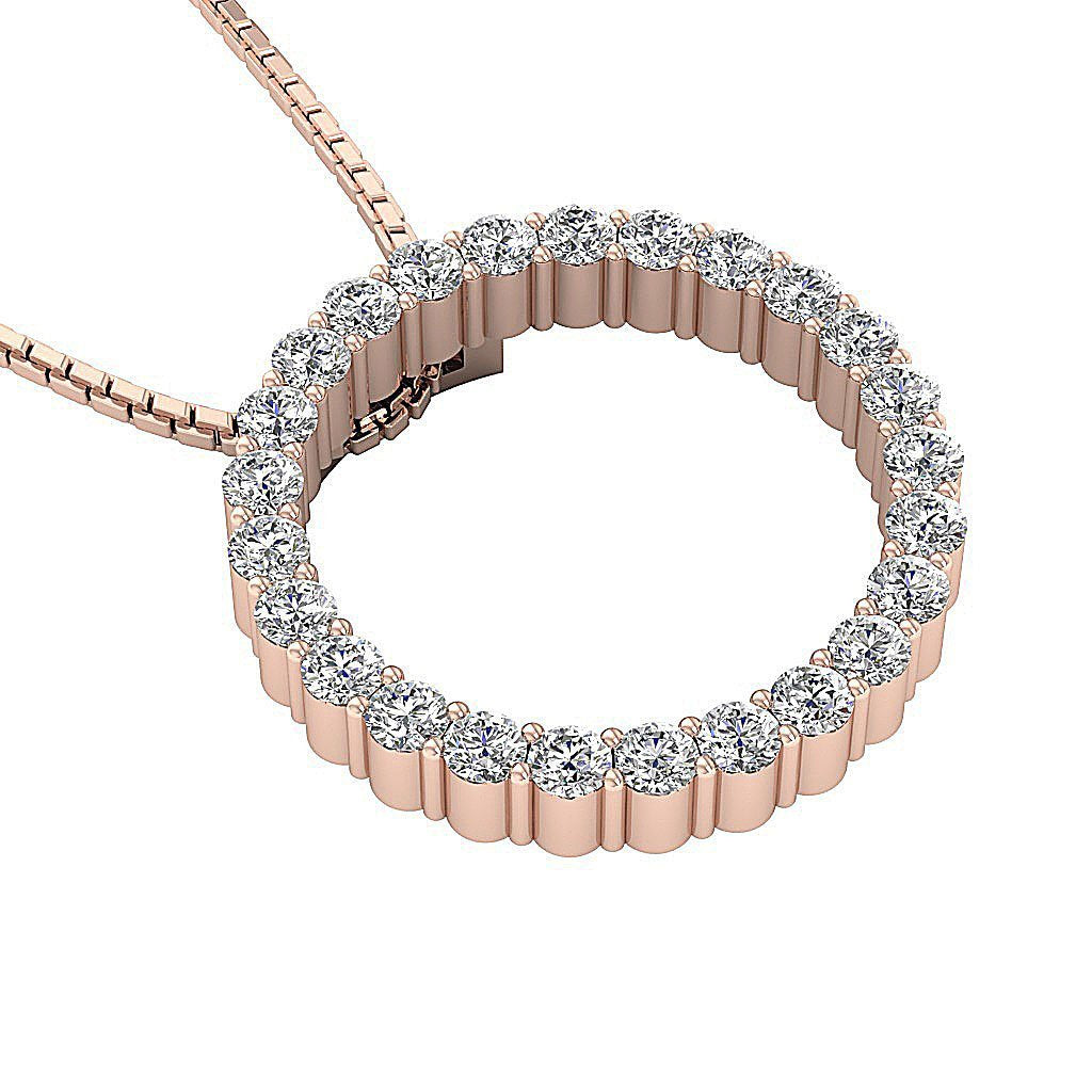 14kRoseGoldGenuineCutDiamondPendants